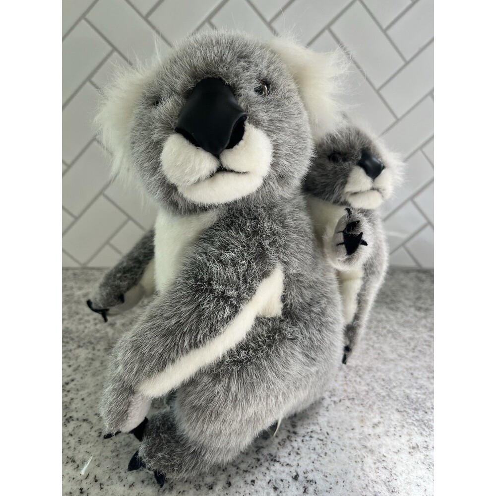 Koala Bear Mom Baby Joey Plush 10” 2001 K&M International Australian Wildlife
